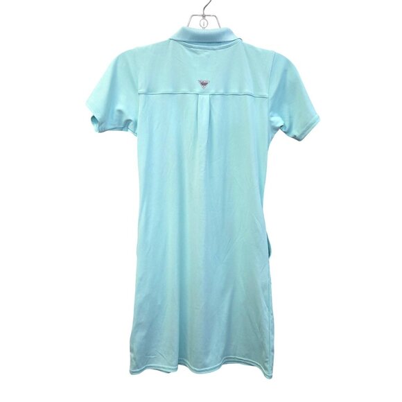 Columbia PFG Girls Polo Dress Performance Gear Aqua Blue Size M 3947 - Picture 2 of 10